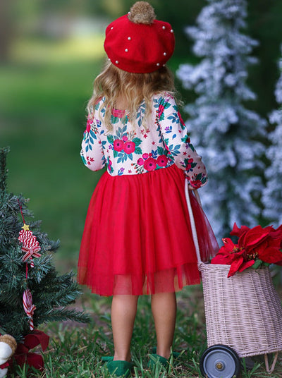 Cute Winter Dresses | Girls Winter Flower Tutu Dress | Holiday Dresses