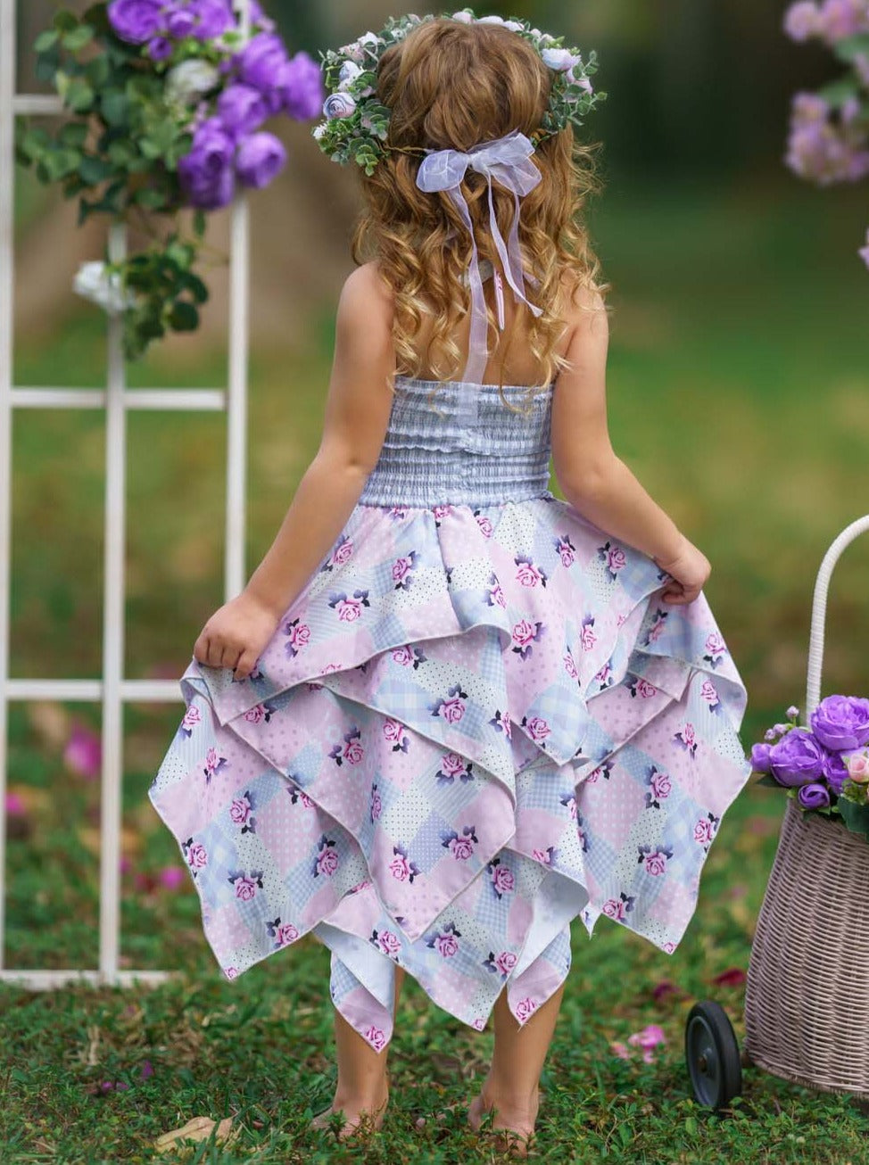 Living The Spring Life Smocked Handkerchief Dress - Mia Belle Girls