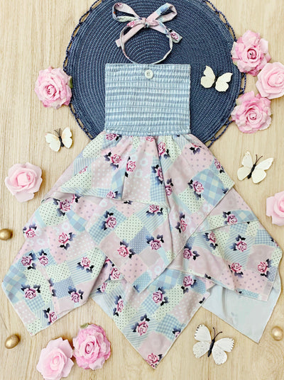 Living The Spring Life Smocked Handkerchief Dress - Mia Belle Girls