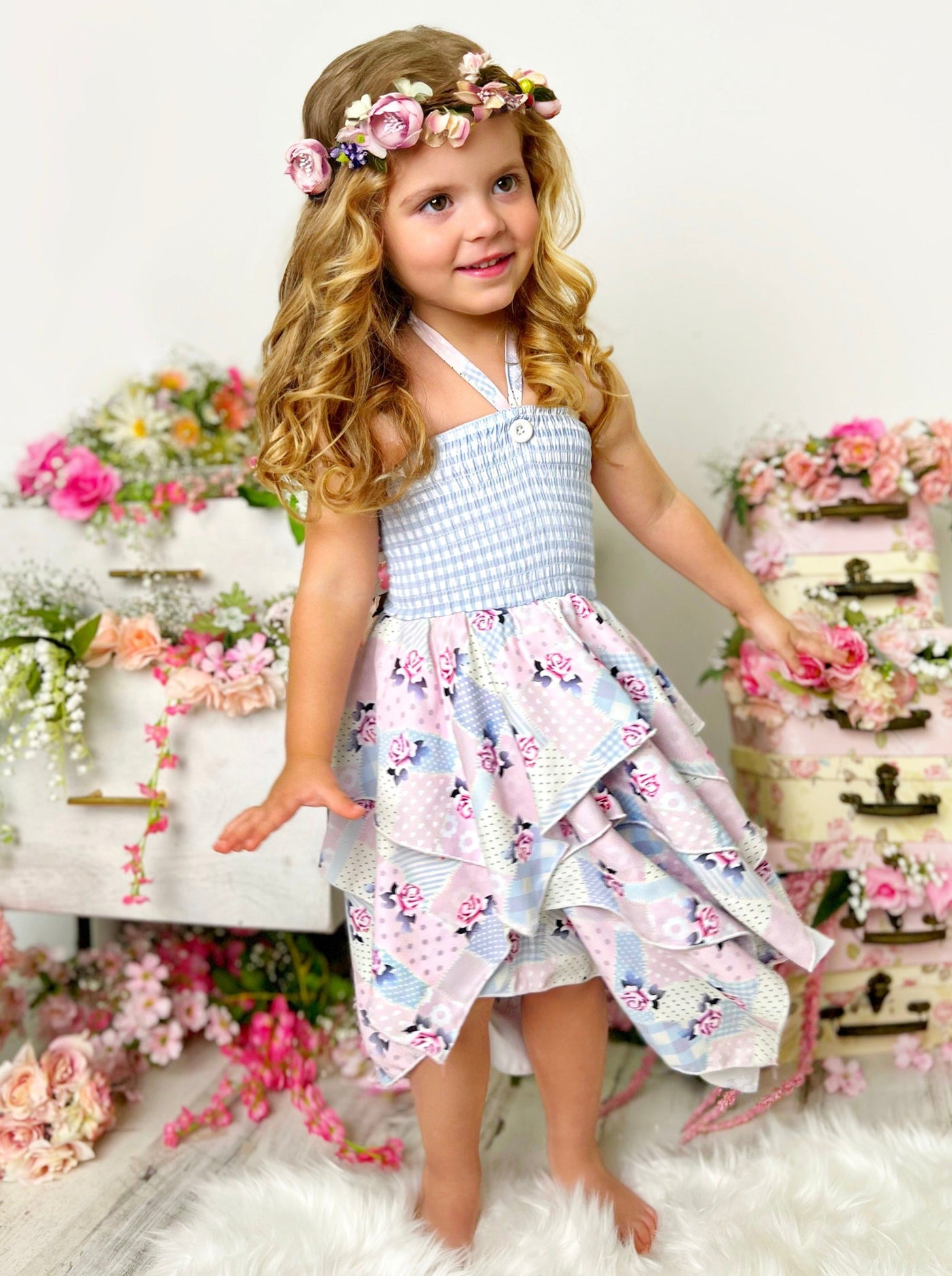 Living The Spring Life Smocked Handkerchief Dress