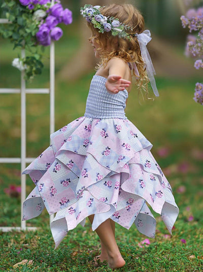 Living The Spring Life Smocked Handkerchief Dress - Mia Belle Girls