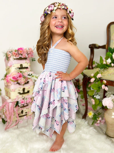 Living The Spring Life Smocked Handkerchief Dress - Mia Belle Girls