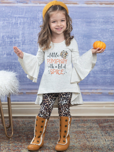 Cute Outfits For Girls | Pumpkin Spice Leopard Print Legging Set 
