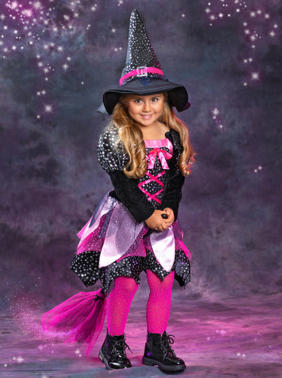Kids Halloween Costume | Girls Dazzling Witch Dress | Mia Belle Girls