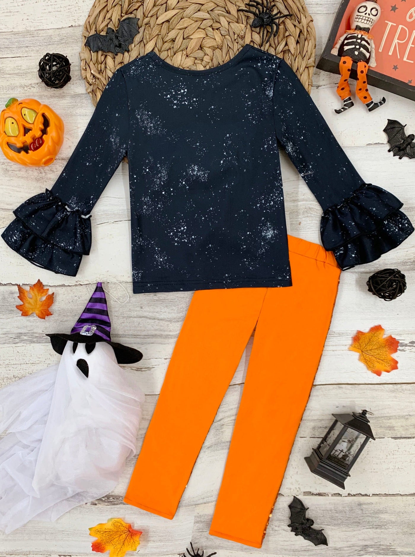 Girls Halloween Apparel | Toddlers Boo Y'all Top & Sequin Pants Set 