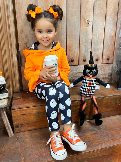Girls Halloween Apparel Hoodie Sweater & Legging Set - Mia Belle Girls