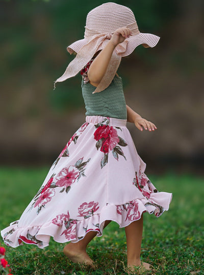 Toddler Spring Dresses | Little Girls Floral Smocked Wrap Dress 
