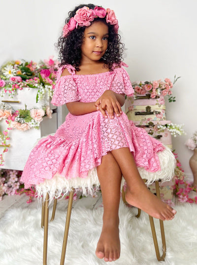 Pretty Like A Peony Cold Shoulder Maxi Sundress - Mia Belle Girls