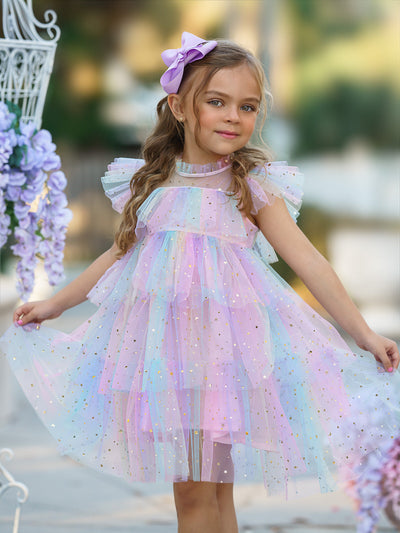Make It Magical Rainbow Tiered Dress