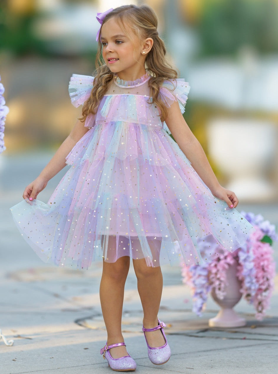 Make It Magical Rainbow Tiered Dress