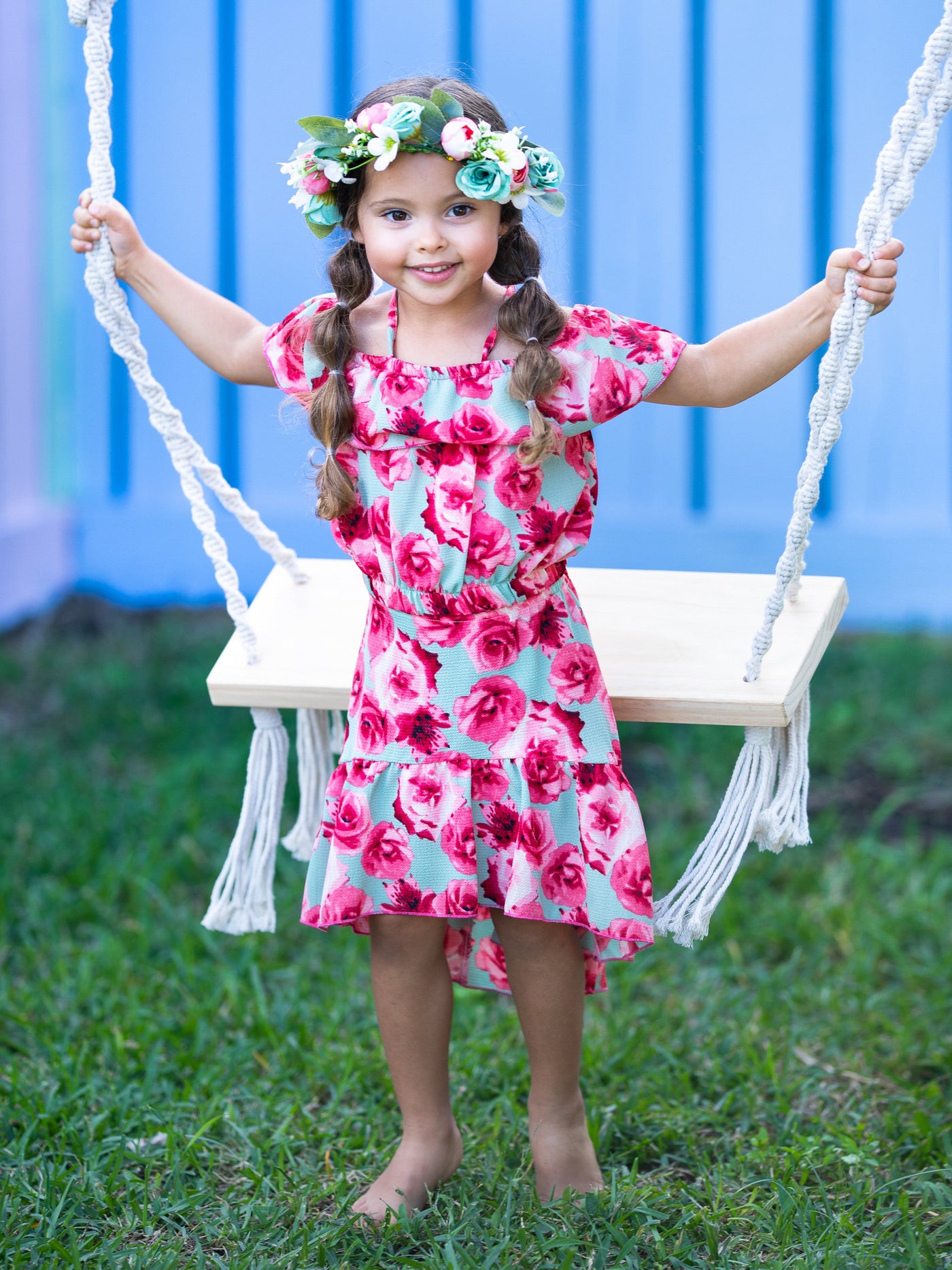 Ok Bloomer Ruffle Hi-Lo Skirt Set