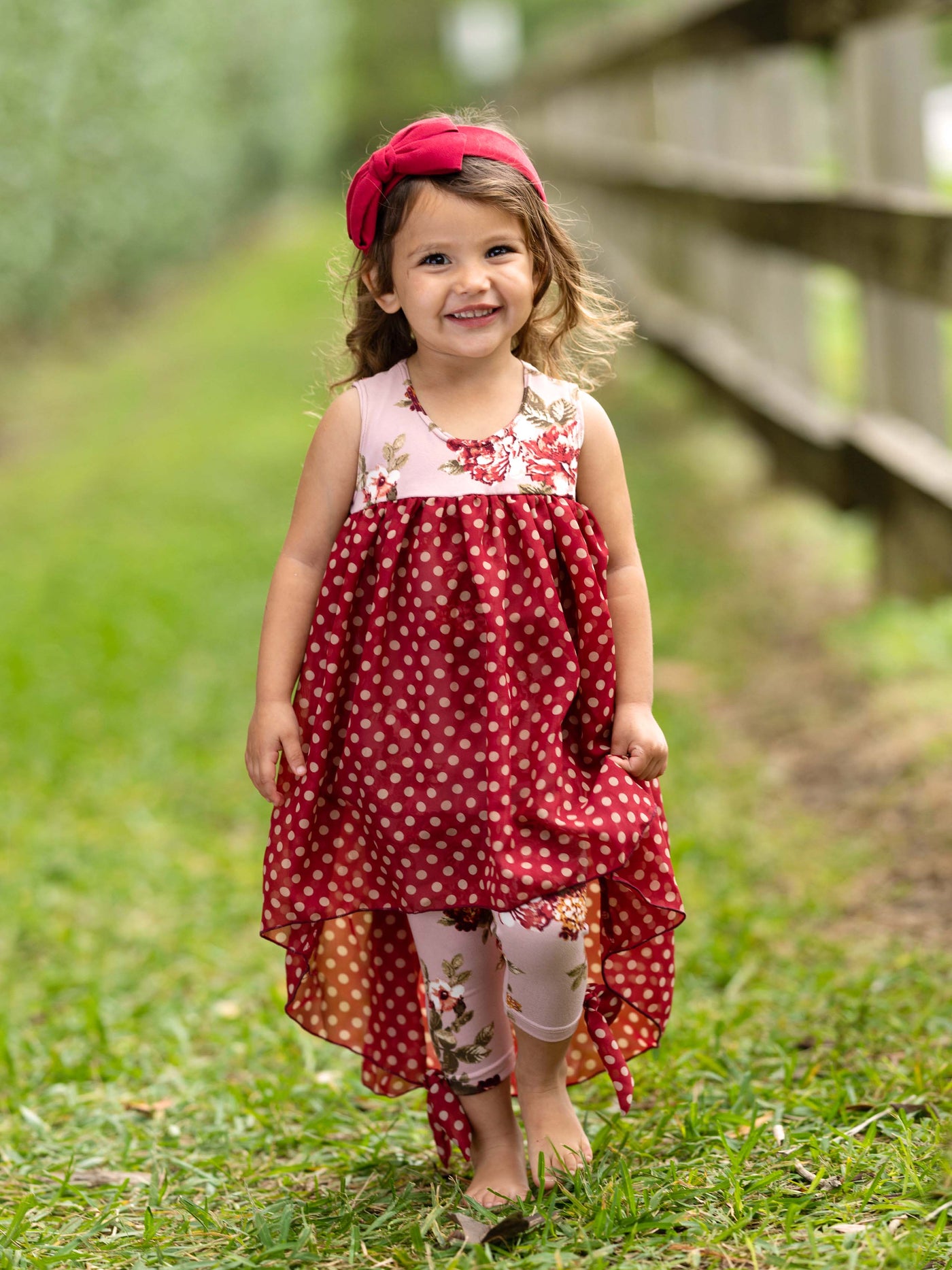 Got Polka Dots Floral Legging Set