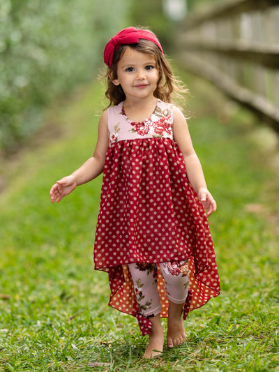 Got Polka Dots Floral Legging Set