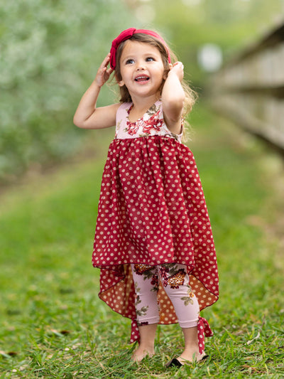 Got Polka Dots Floral Legging Set