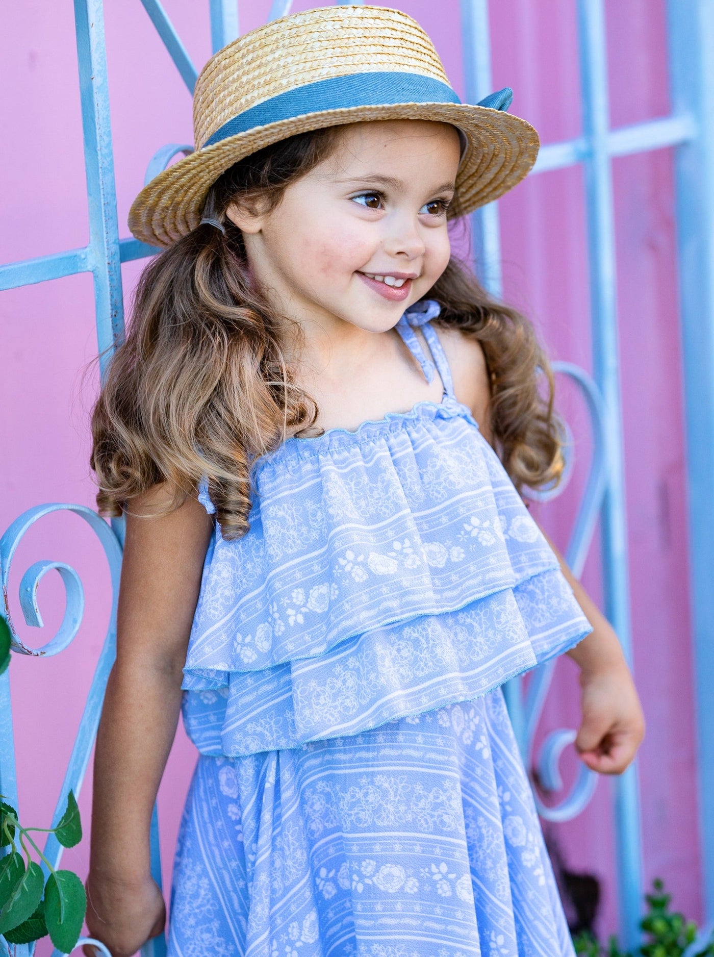 Cute Toddler Outfit | Girls Double Ruffle Cami Top & Maxi Skirt Set