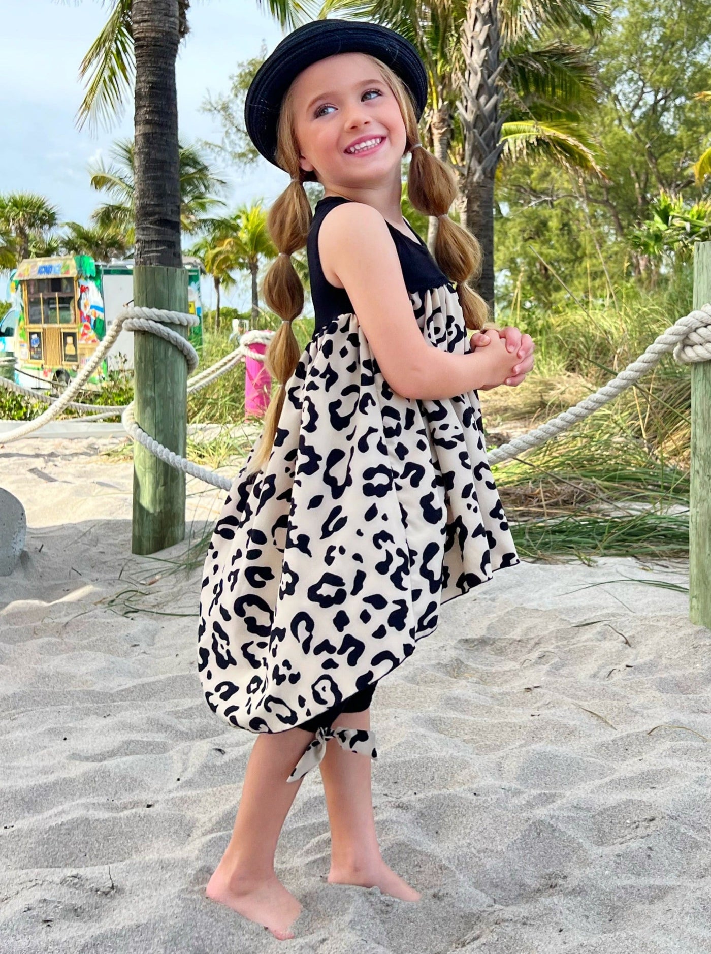 Toddler Spring Outfits | Tank Leopard Print Hi-Lo Tunic & Legging Set