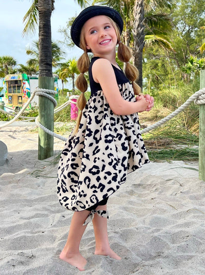 Toddler Spring Outfits | Tank Leopard Print Hi-Lo Tunic & Legging Set