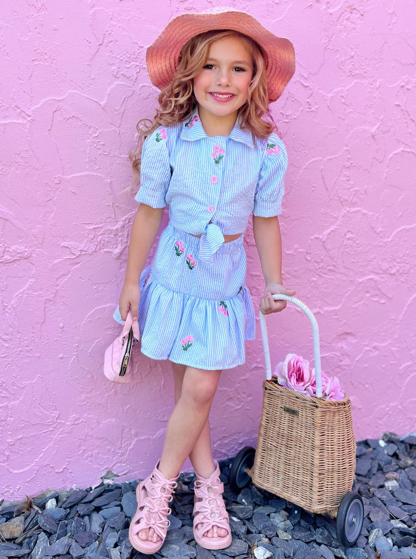 Southern Belle Ruffle Skirt Set - Mia Belle Girls