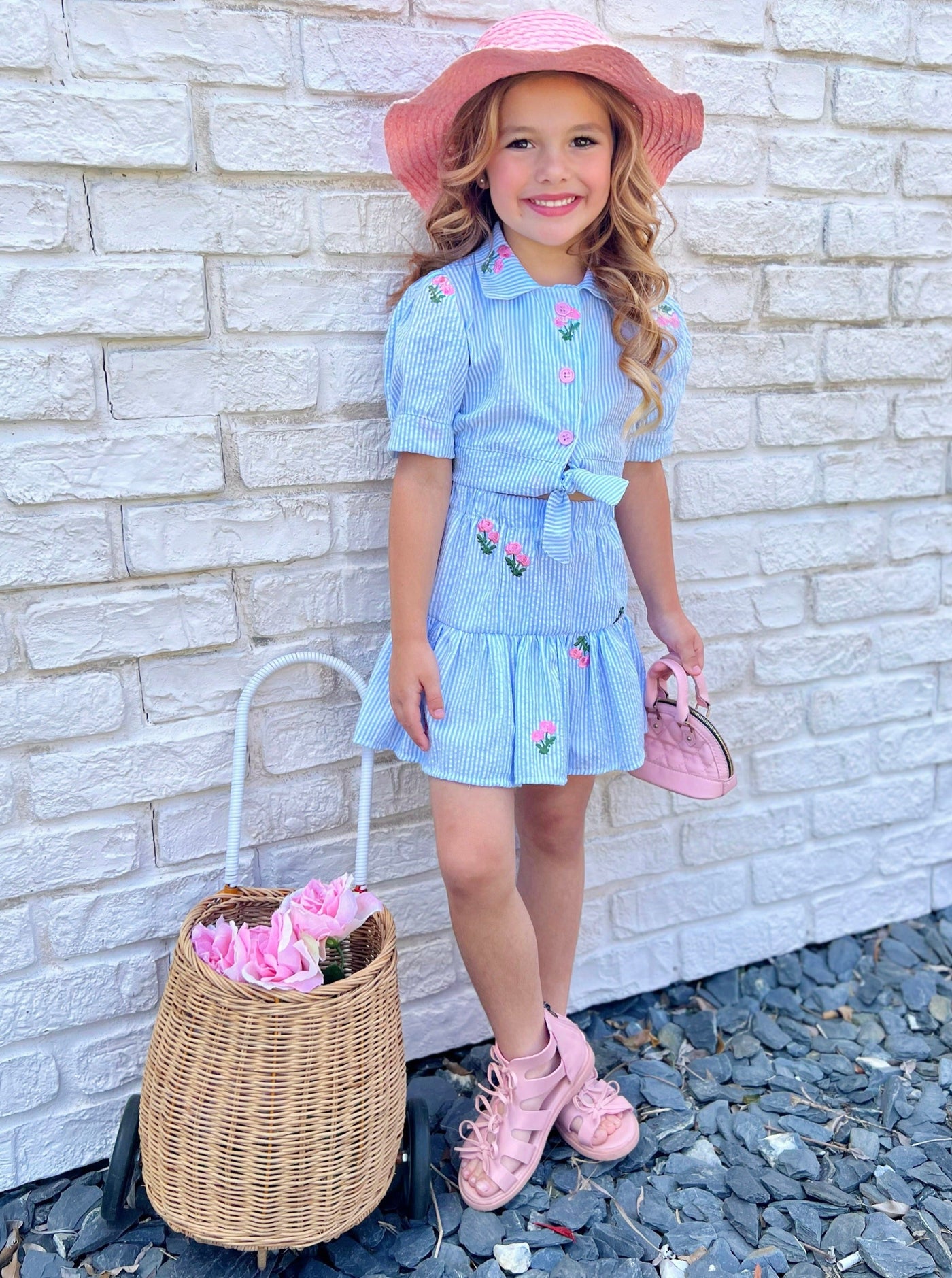 Southern Belle Ruffle Skirt Set - Mia Belle Girls