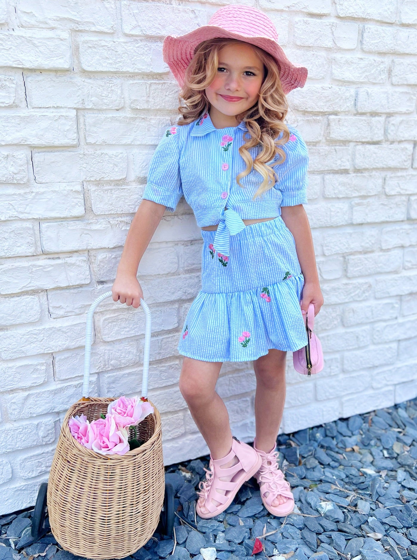 Southern Belle Ruffle Skirt Set - Mia Belle Girls