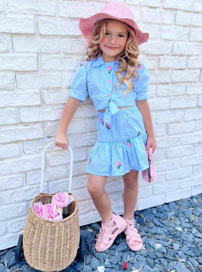 Southern Belle Ruffle Skirt Set - Mia Belle Girls