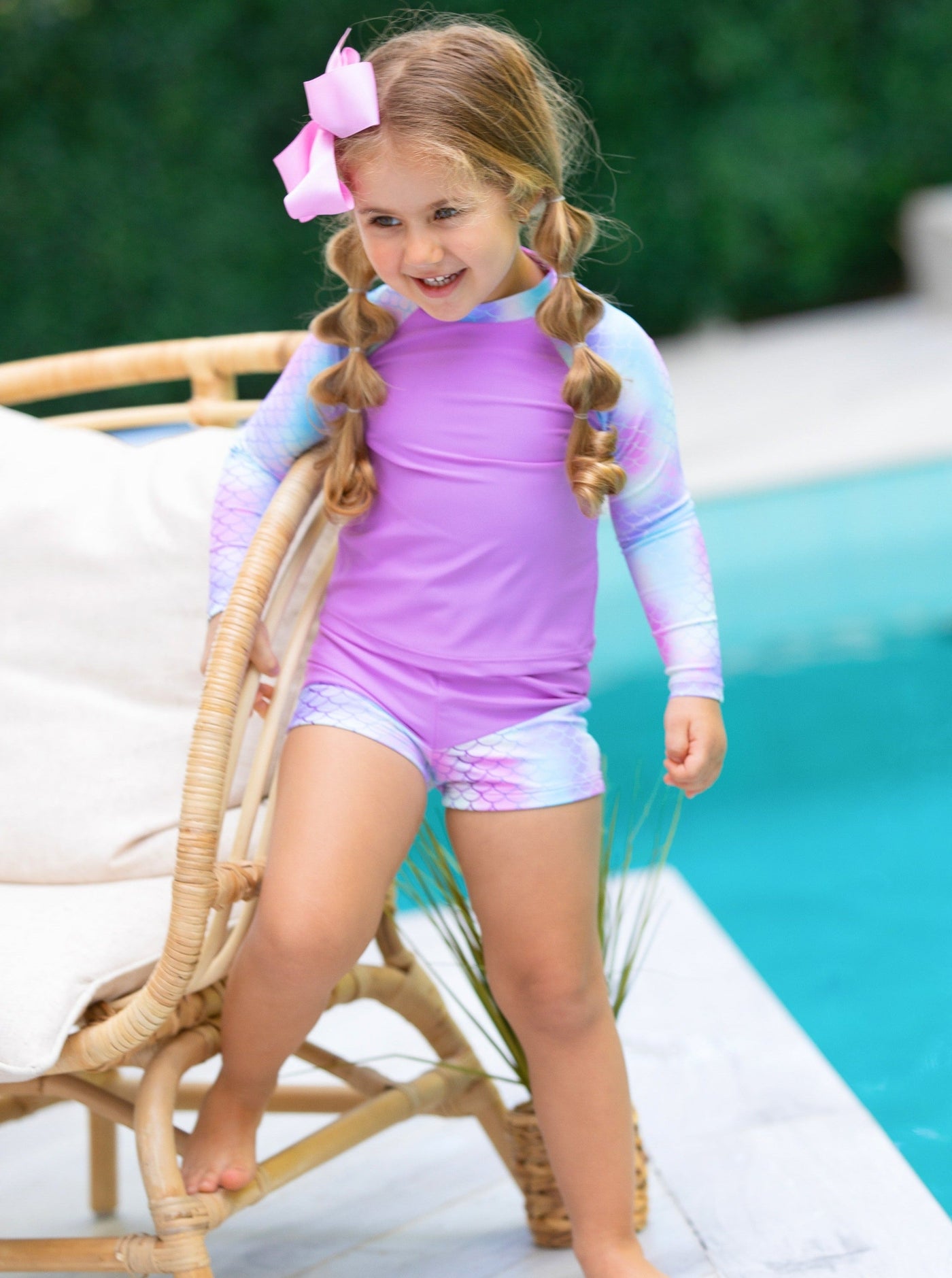 Undercover Mermaid Rash Guard Two Piece Swimsuit