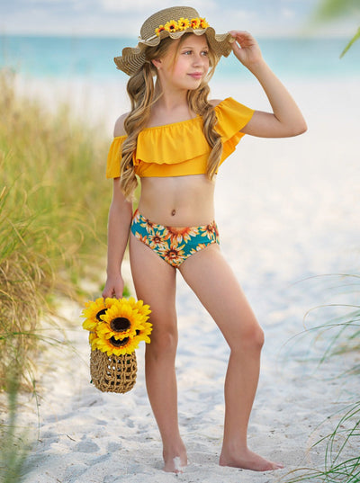 Warm Like The Sun Off The Shoulder Two Piece Swimsuit