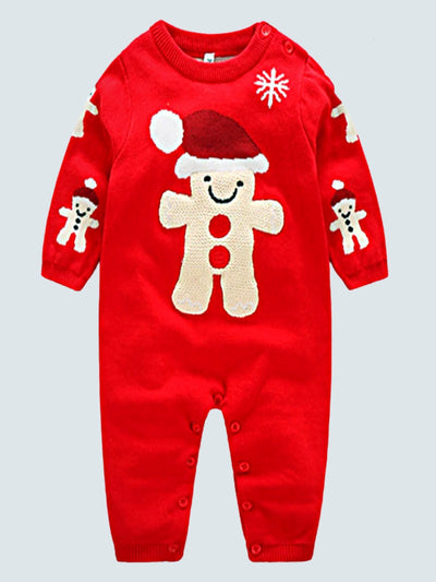 Baby Gingerbread Man Onesie - Mia Belle Girls