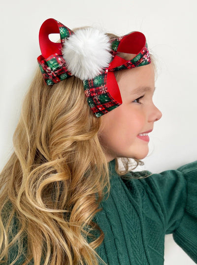 Kids Christmas Accessories | Girls Holiday Present Topper Hair Bow