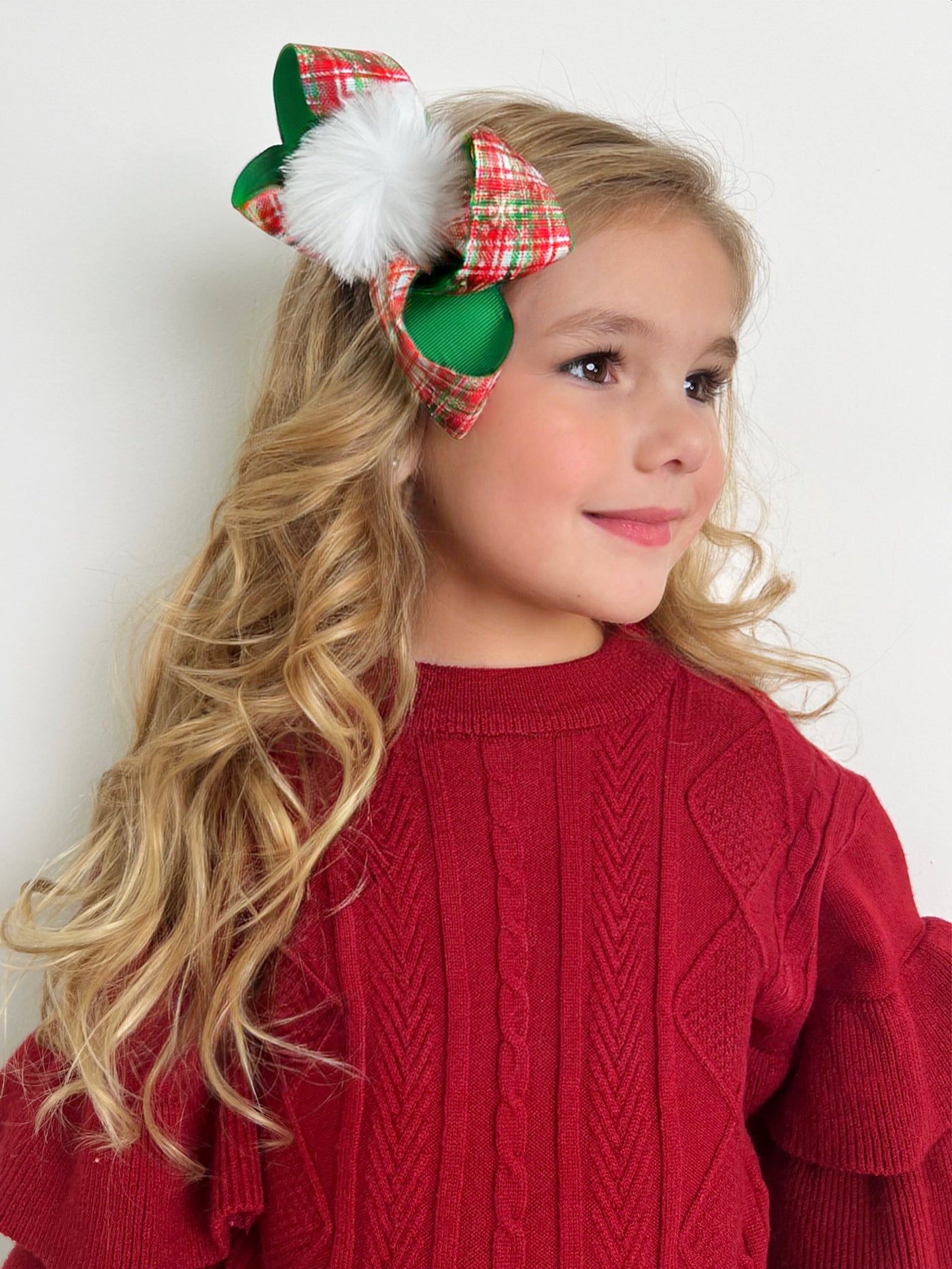 Kids Christmas Accessories | Girls Holiday Present Topper Hair Bow