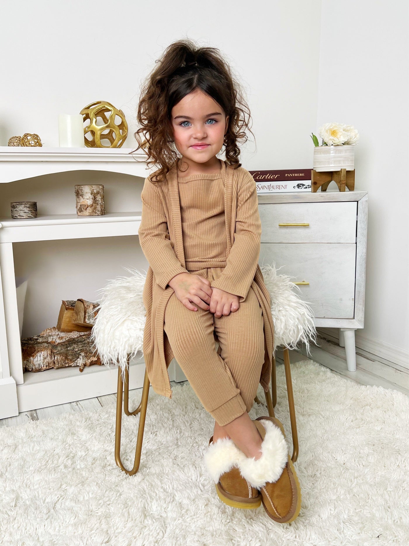 Toddler Clothing Sale | Girls Tank Top, Cardigan & Jogger Pants Set