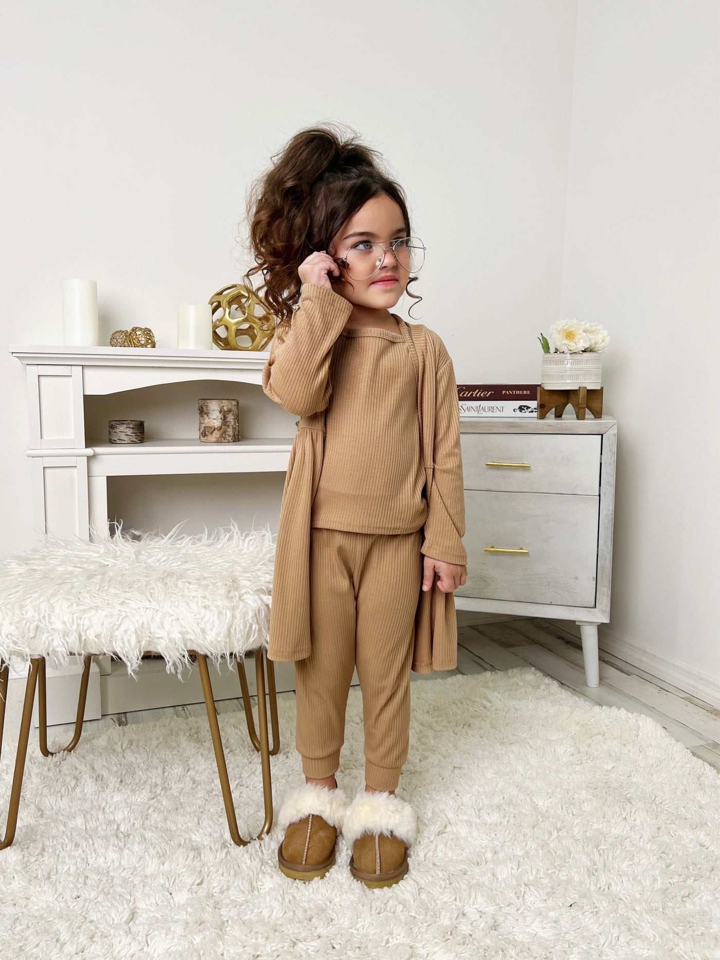 Toddler Clothing Sale | Girls Tank Top, Cardigan & Jogger Pants Set