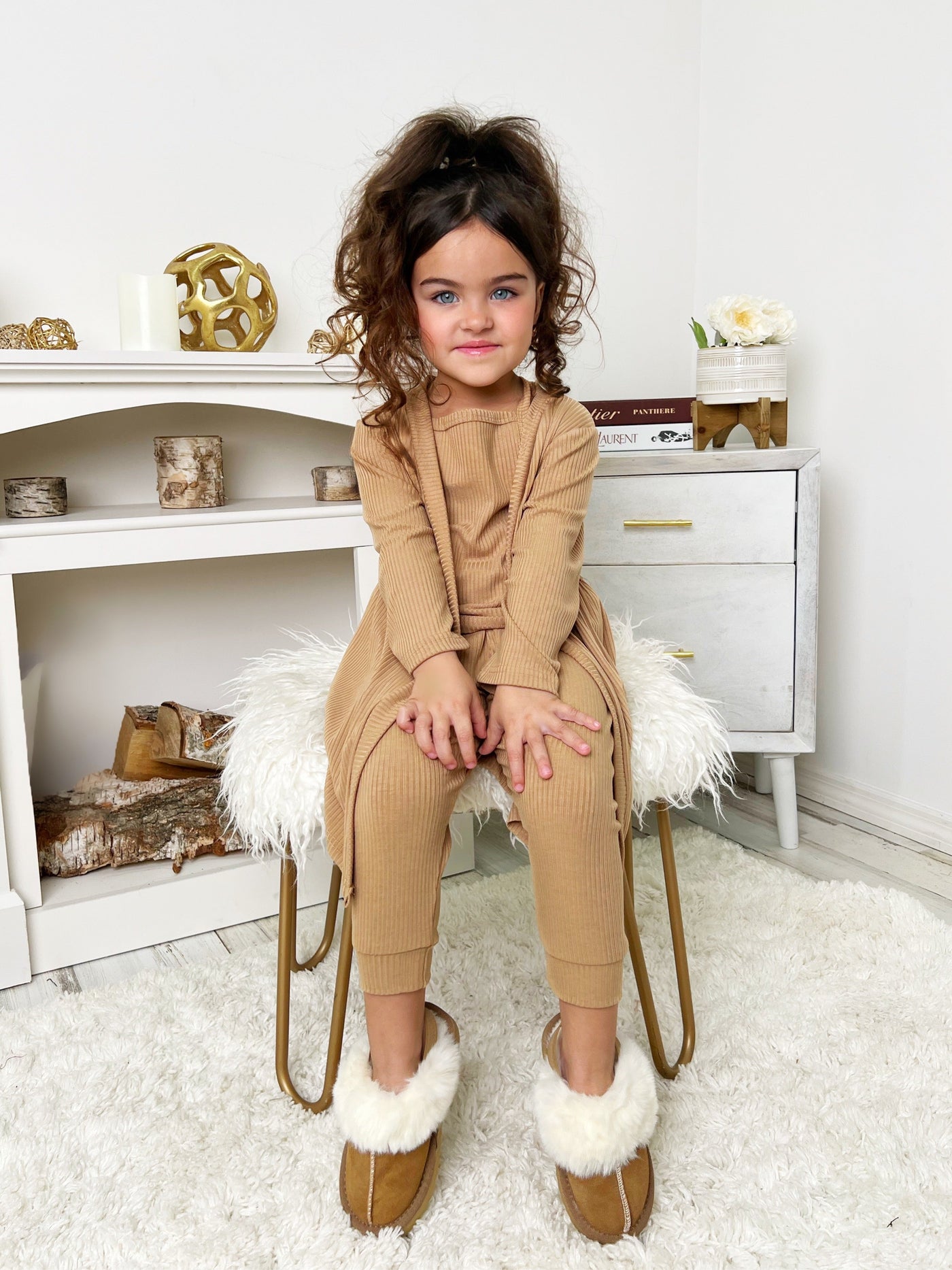 Toddler Clothing Sale | Girls Tank Top, Cardigan & Jogger Pants Set