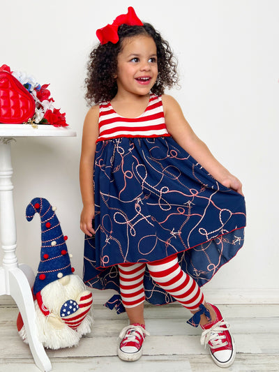Sea Sets You Free Hi-Lo Tunic & Legging Set - Mia Belle Girls