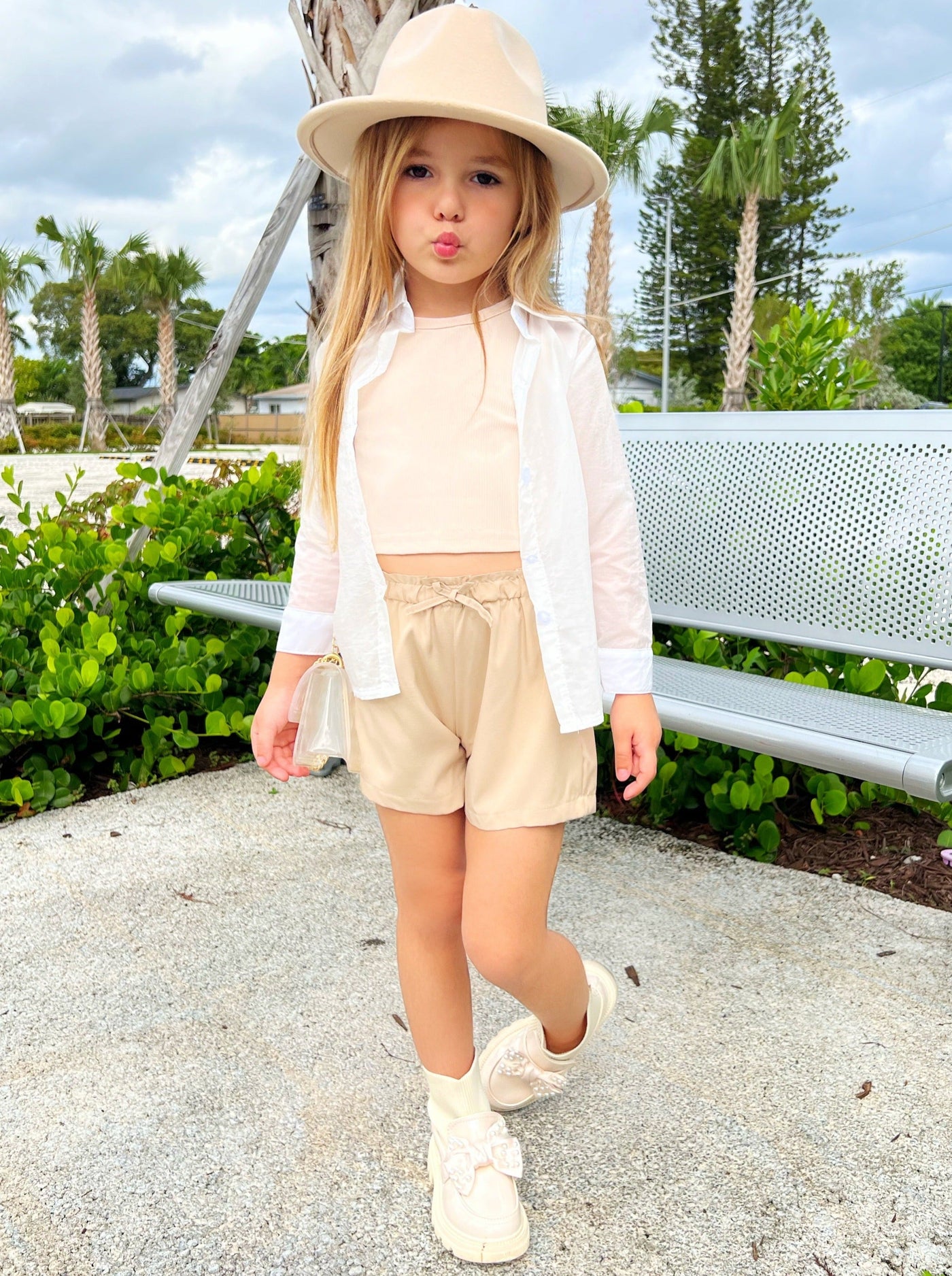 Toddler Clothing Sale | Girls Tank Top, Shirt & Paperbag Shorts Set