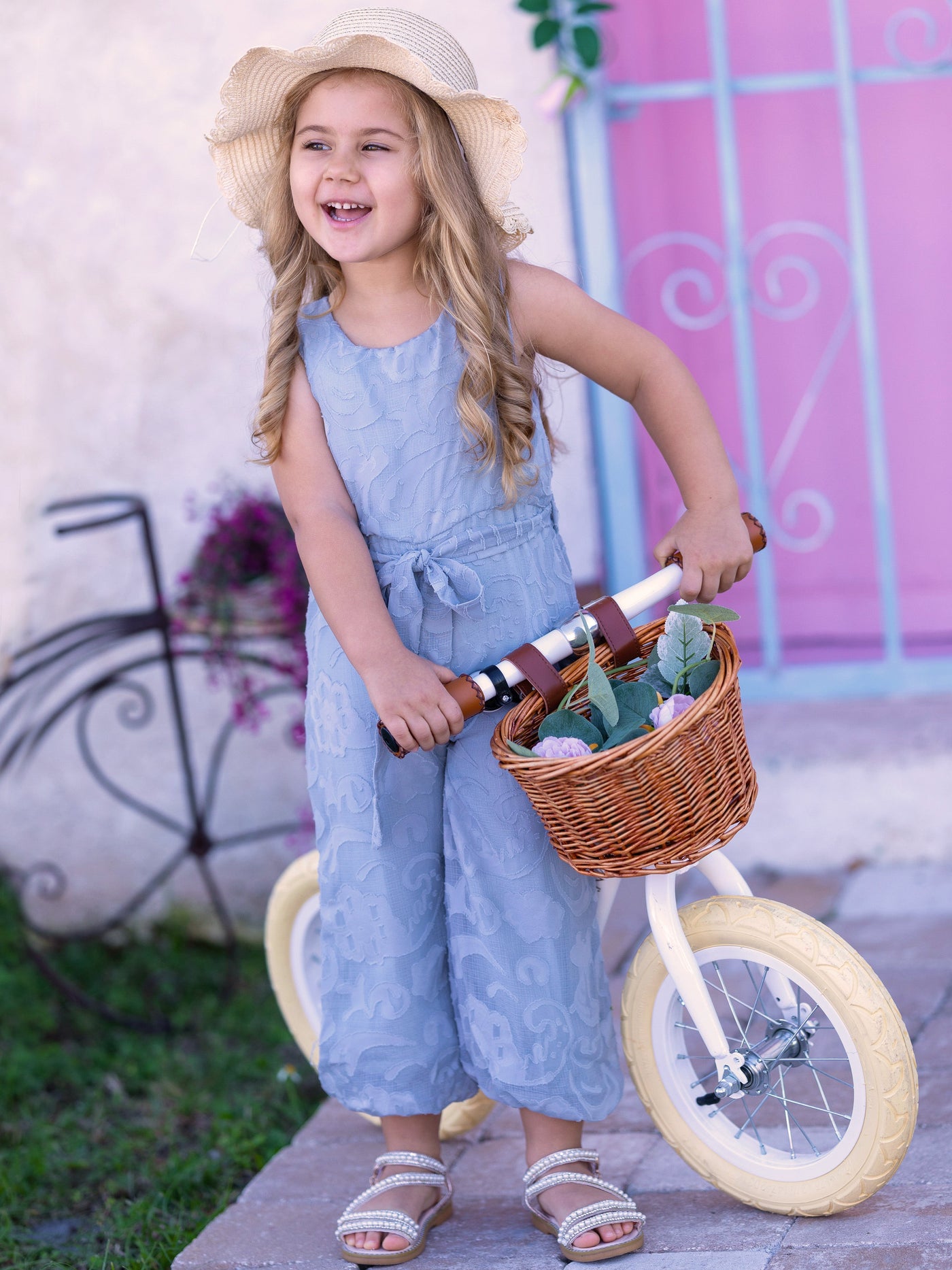 Toddler Spring Clothes | Girls Sleeveless Paisley Drawstring Jumpsuit