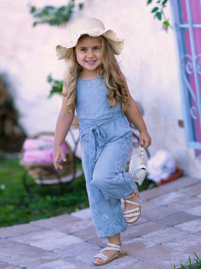 Toddler Spring Clothes | Girls Sleeveless Paisley Drawstring Jumpsuit