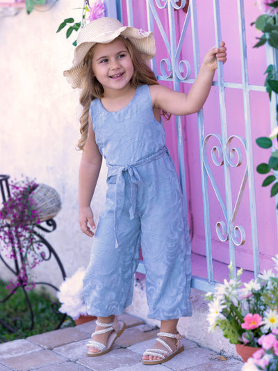 Toddler Spring Clothes | Girls Sleeveless Paisley Drawstring Jumpsuit
