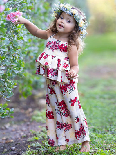 Cute Toddler Outfits | Girls Spring Floral Top & Palazzo Pants Set