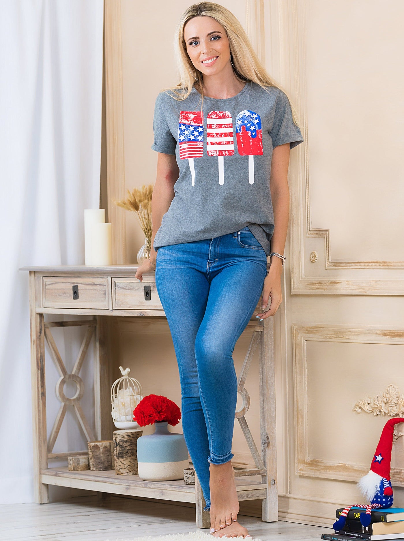 Mommy & Me 4th Of July Tops | American Flag Popsicle Matching T-Shirts