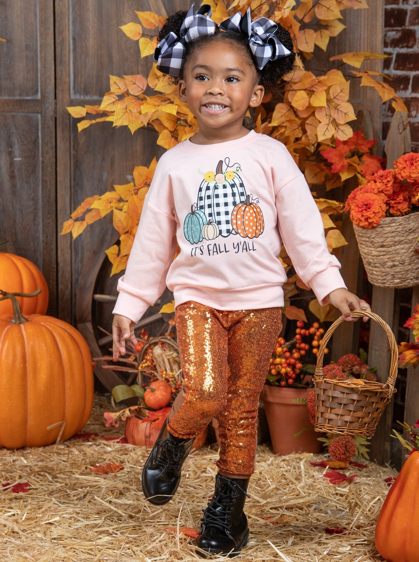 Toddlers Cute Fall Tops | It's Fall Y'all Pumpkin Patch Pullover Top