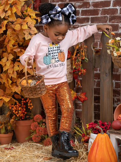 Toddlers Cute Fall Tops | It's Fall Y'all Pumpkin Patch Pullover Top