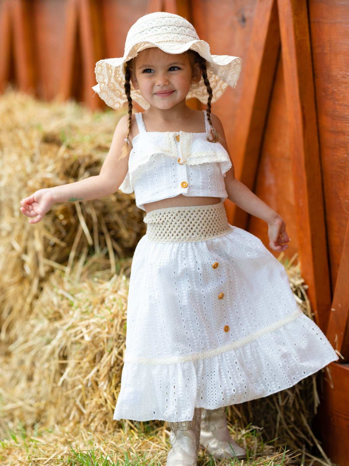 Sweet Summer Lace Eyelet Skirt Coordinates