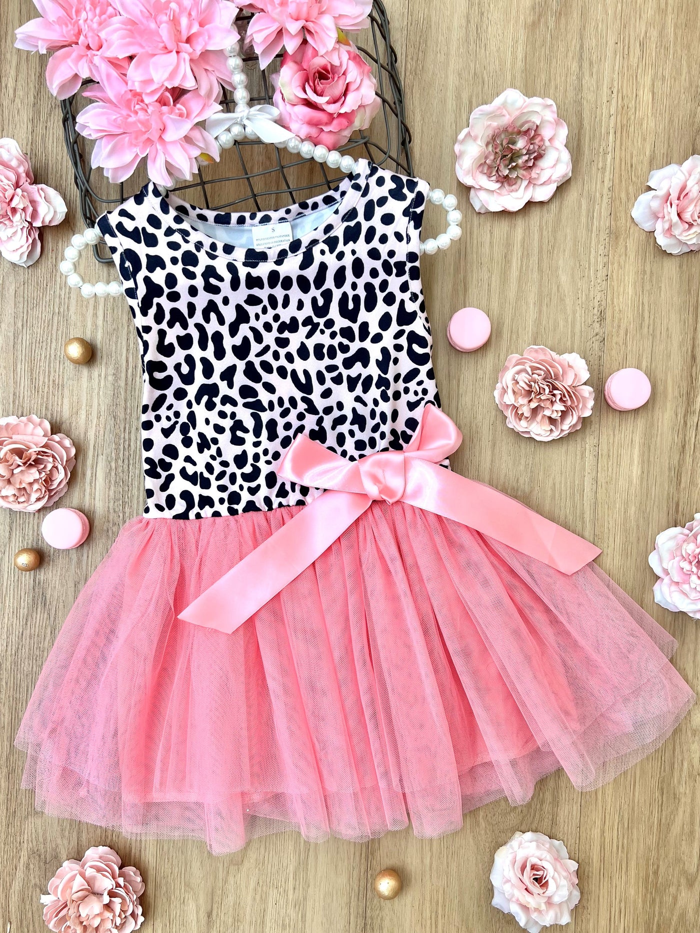 Girls "Young, Wild, and Pink" Leopard Tutu Dress