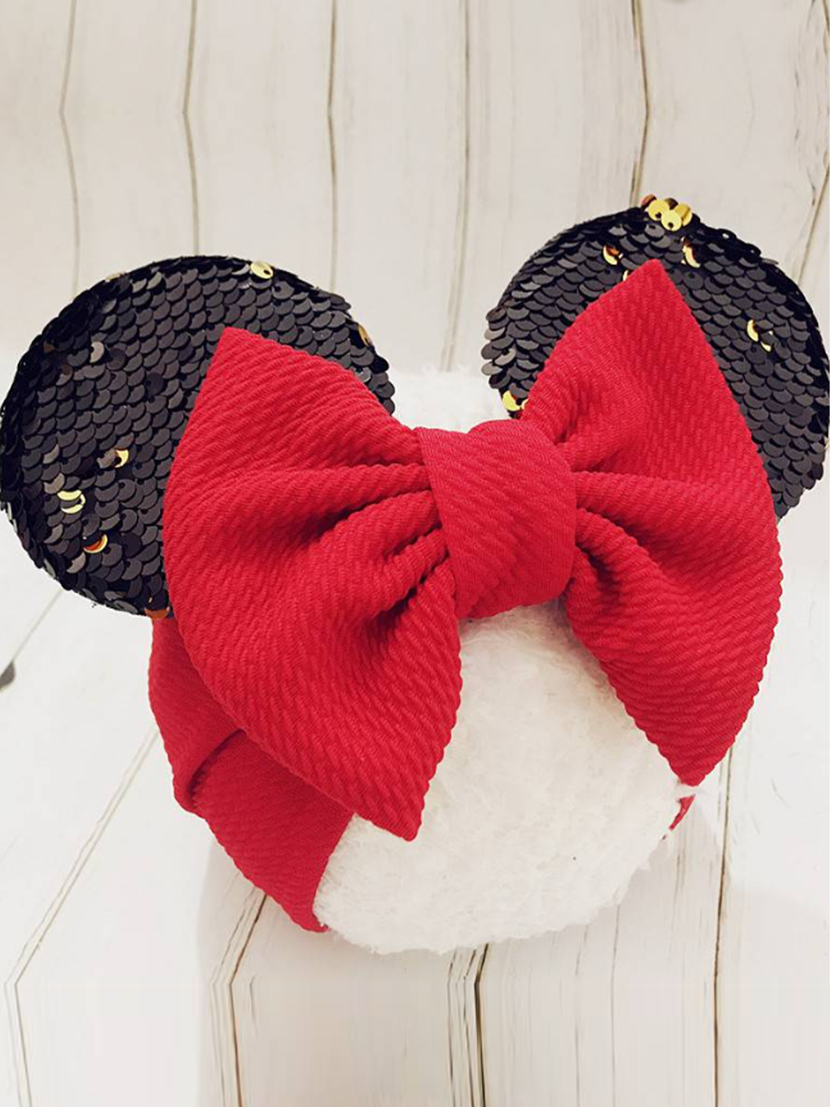 Baby Minnie Mousse Inspired Sequin Headband