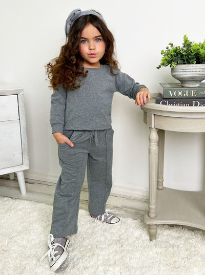 Toddler Clothing Sale | Girls Sweatshirt & Drawstring Lounge Pants Set