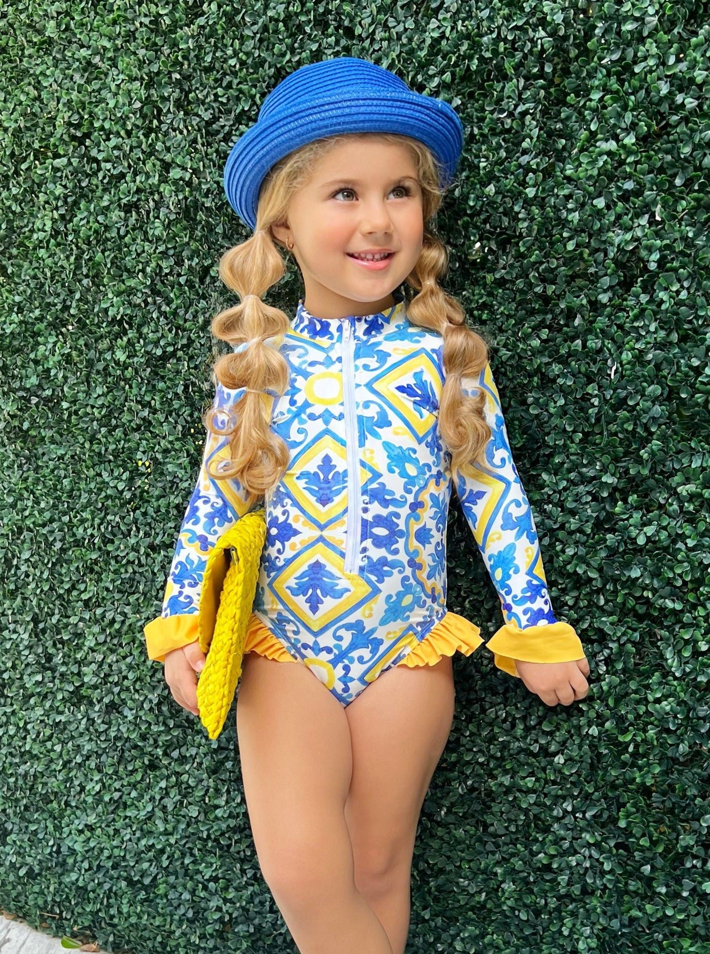 Mediterranean Dreams Rash Guard One Piece Swimsuit