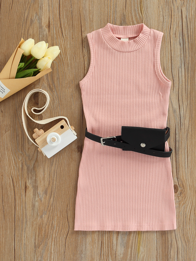 Model Off-Duty Ribbed Knit Dress