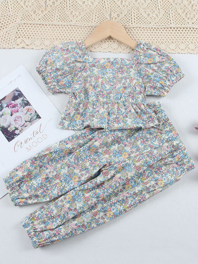 Let Her Bloom Floral Summer Pants Set
