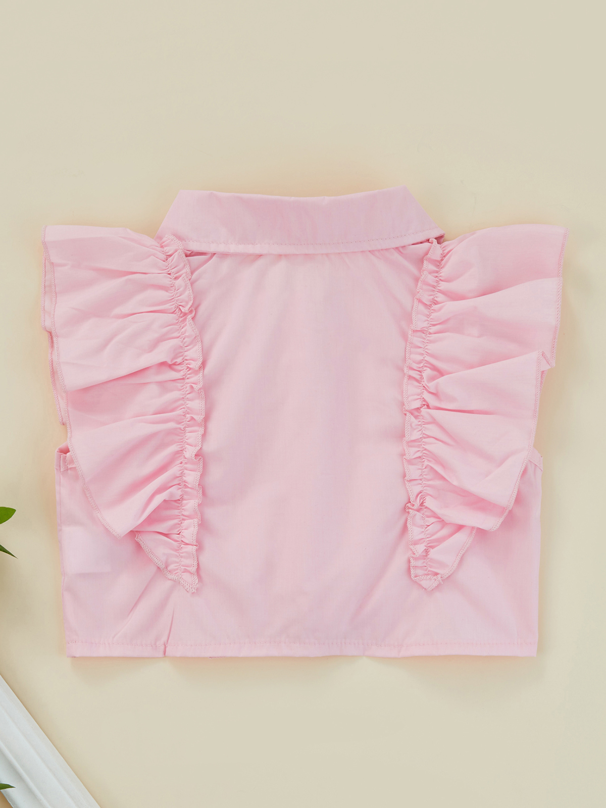 Butterfly Sleeveless Tie Front Top